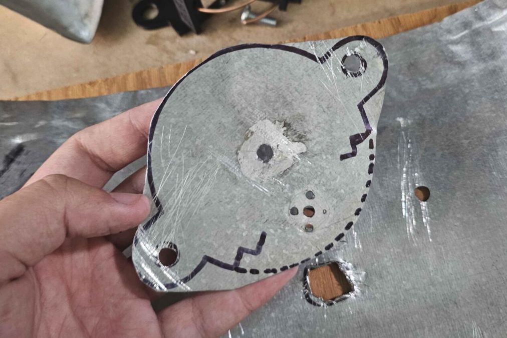 A picture of the small drilled helix plane.