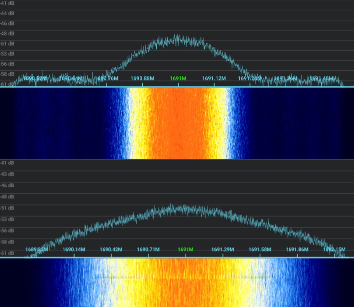 Elektro-L LRIT and HRIT signal screenshots from SatDump