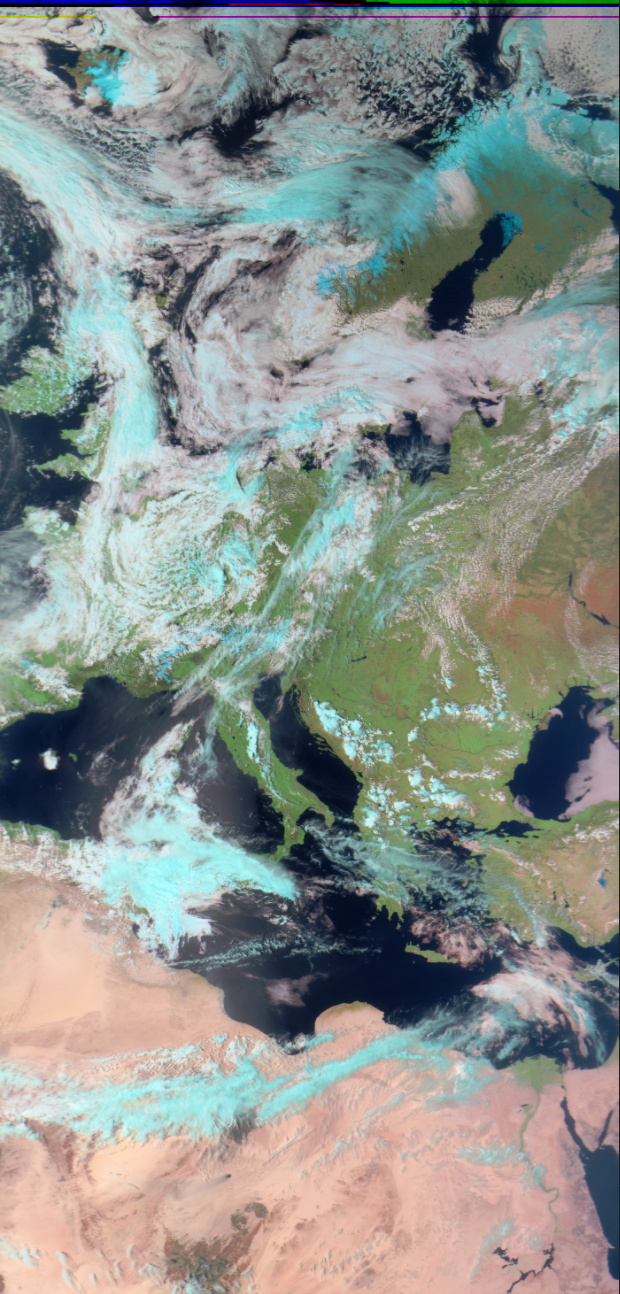 A processed LRPT image