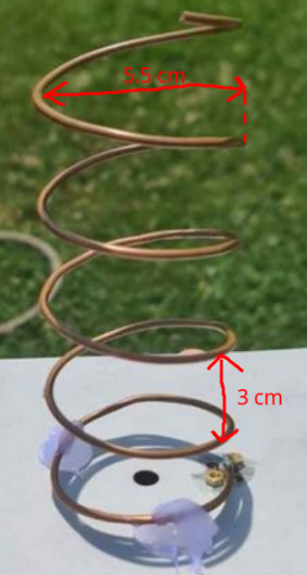 Image showing the dimensions of the helix