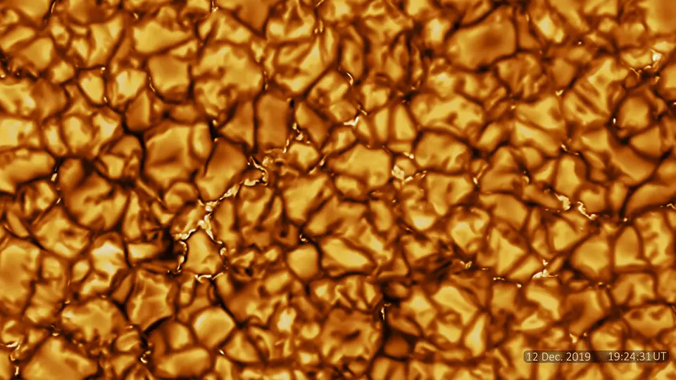 A close up video from the telescope described below